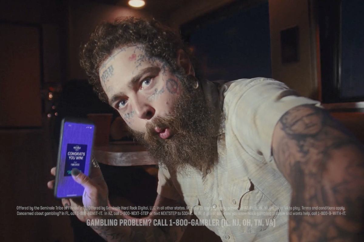 Photo of Hard Rock Bet Rolls With Post Malone for Sports Betting Ad